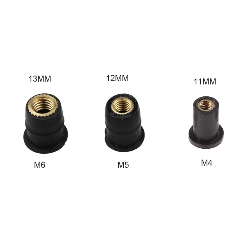 

Universal M4/M5/M6 Rubber Well Nuts Blind Fastener for Motorbike Windcreen Motorcycle Modification Tools 10Pcs