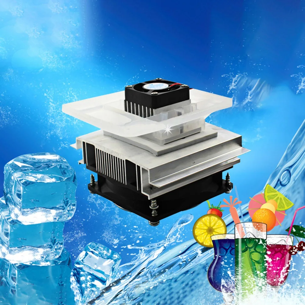 

Thermoelectric Peltier Cooler Refrigeration DC 12V Semiconductor Air Conditioner Cooling System DIY Kit