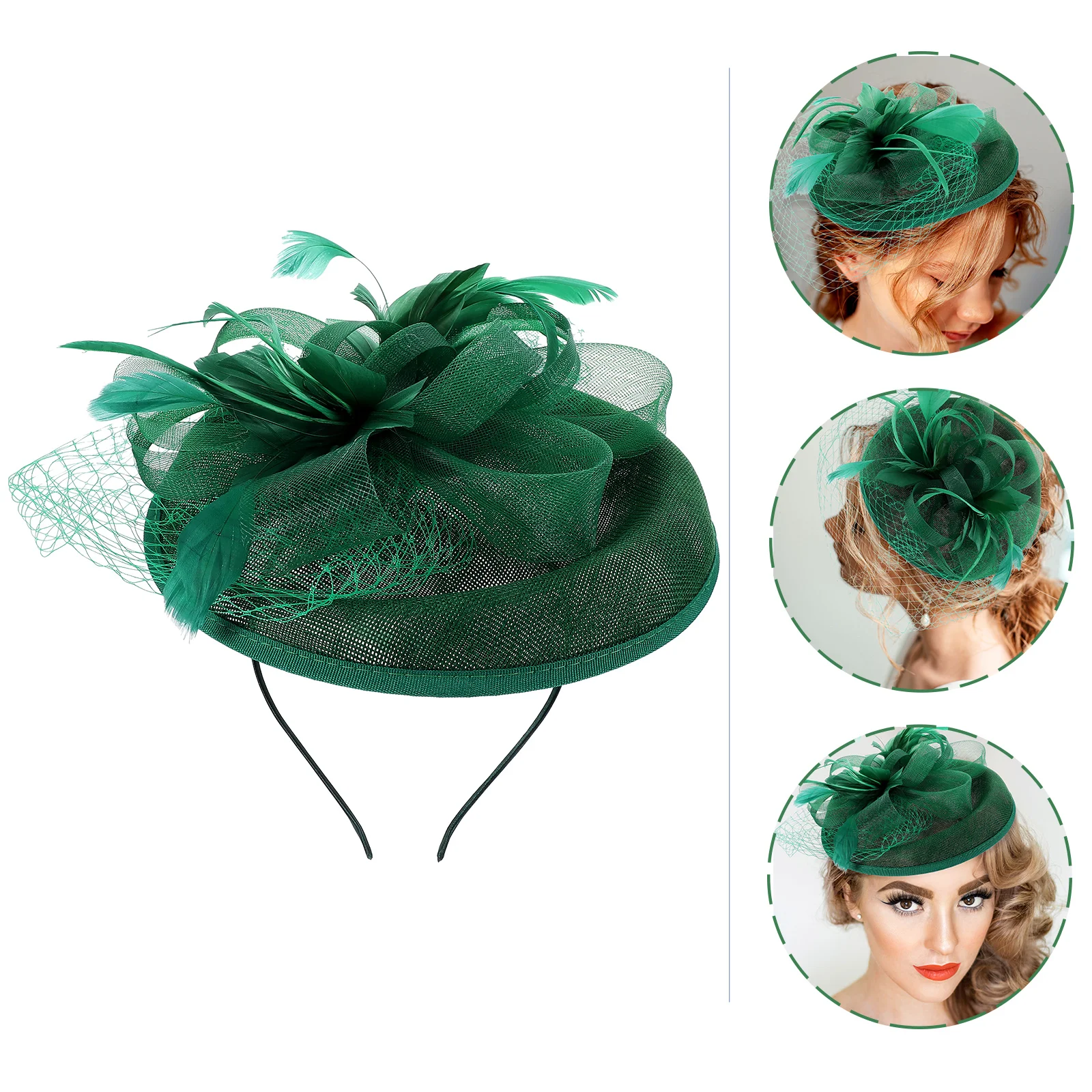 

Bride Hat Headdress Tea Party Headpiece Bridal Fascinator Linen Yarn Headpieces Wedding Banquet Miss