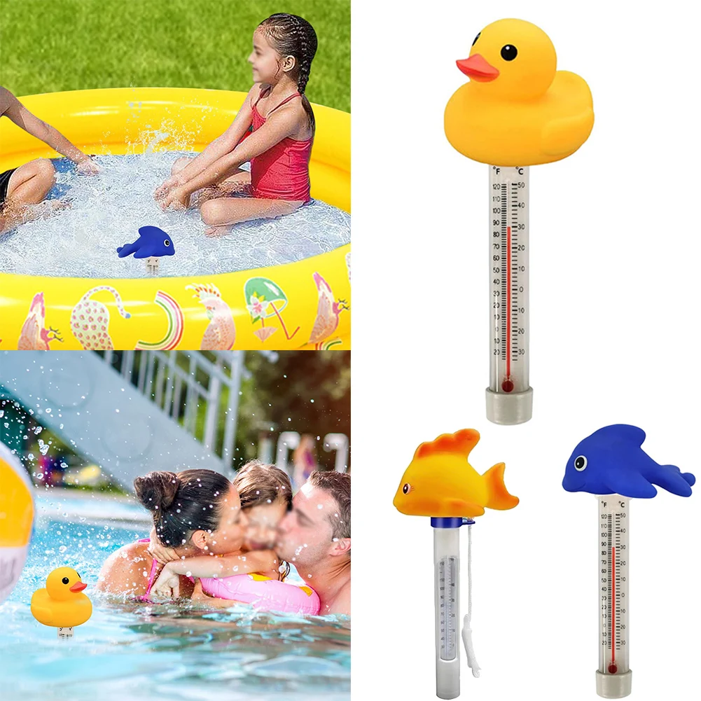

Cartoon Pattern Pool Water Temperature Meter Accurate Portable Swimming Pool Thermometer Tool For Hot Tub Spa Bathtub Fish Ponds