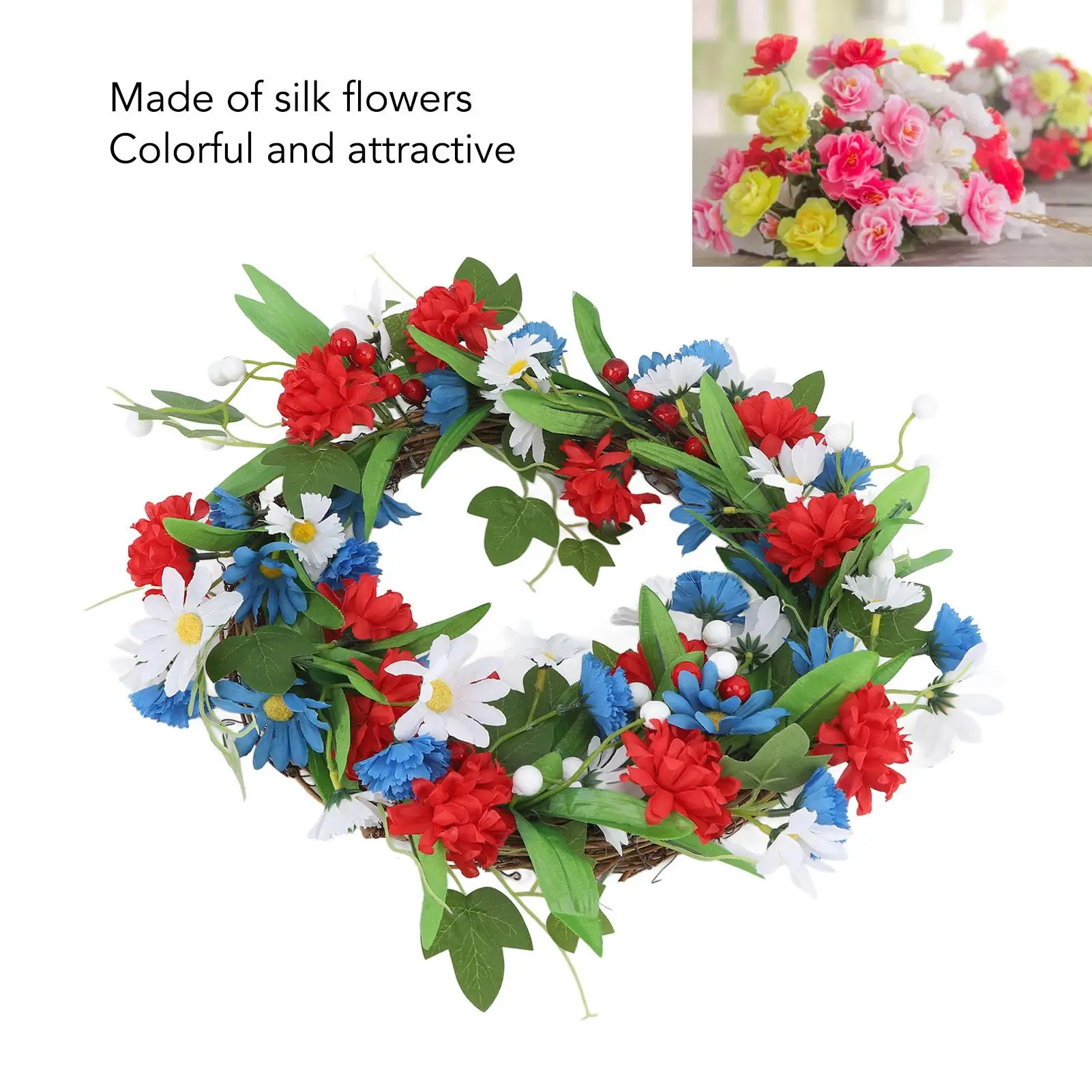 Венок на День Независимости-изысканный прочный декор для входной двери и