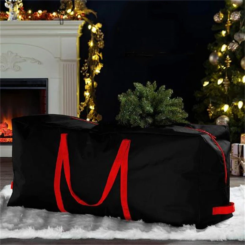 

Large-capacity Christmas Tree Organizer Bag Waterproof Dustproof Oxford Xmas Wreath Storage Bag Foldable Furniture Cushion Pouch