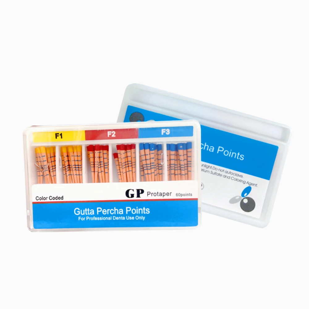 Конус AG Dent 0 2/0 4/0 6 Размер 15/20/25/30/35/40 F1F2F3 Стоматологические точки Gutta Percha Gapadent