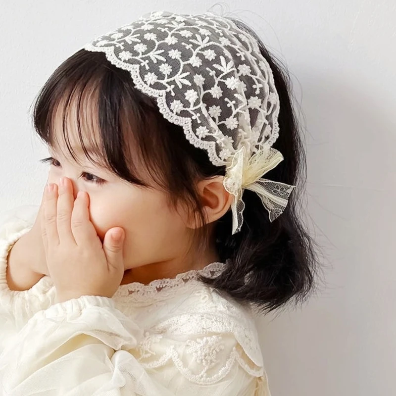 

Ins Baby Headband Lace Girls Nylon Hair Accessories for Children Princess Head Wrap Infant Cute Headbands Newborn Photo Props