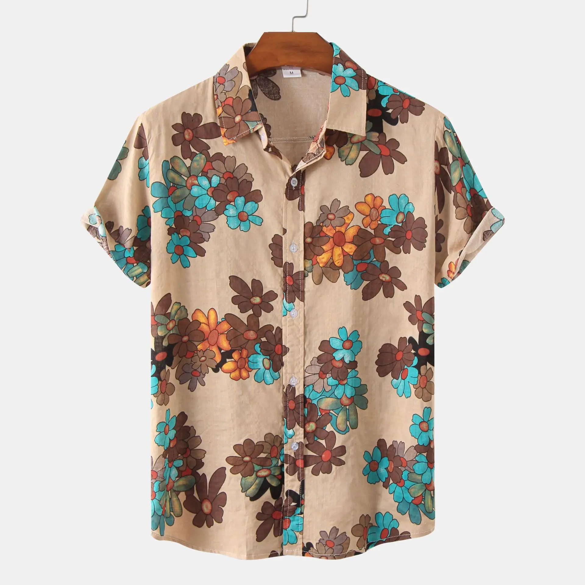 Men'S Shirt Floral 3d Print Undies Hawaiian Shirts Casual Short Sleeved Oversized Blouse Streetwear Tees Top Summer Men Clothing