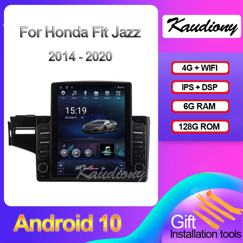 

Kaudiony Tesla Style Android 10 For Honda Jazz 3 Fit Auto GPS Radio Navigation Car DVD Multimedia Player Stereo 4G DSP 2013-2020