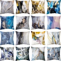 abstract marble pillowcase 40x40 cm blue yellow onyx pillows case for bedroom home boho decor 45x45 50x50 outdoor cushion cover