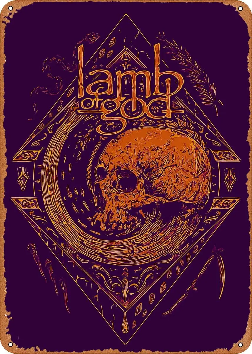 8 x 12 метров Sgn — Lmb of God Purple Mx Retro Tn rt Decor Wll