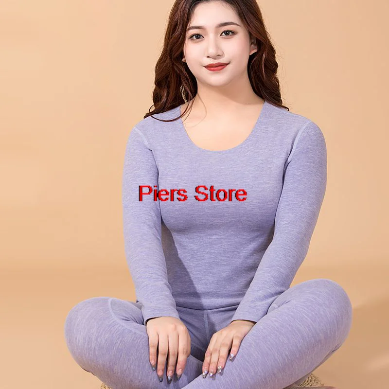 New 2022 Thermal Underwear Warm Winter Long Johns High Elasticity Seamless Intimates Sexy Ladies Long Sleeve Tops+Pants Suit