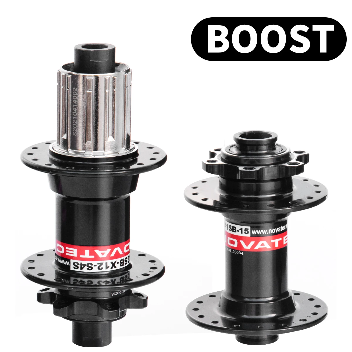 Cubo Novatec 32 Holes MTB Hub Bicycle Boost Freehub Cubos 32H M15 + M12 DH Mountain Bike Hubs Thru Axle for Open 100mm+ 142mm