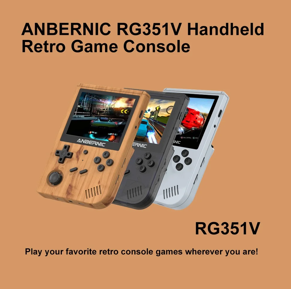 

Новая ANBERNIC RG351V встроенные 25000 + игр 3,5 дюймов 640*480 портативная игровая консоль с открытым исходным кодом операционная система Linux процессор ...
