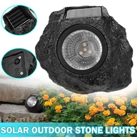 mayitr 1pc outdoor solar rock light portable night lights waterproof pond lantern garden landscape lawn lamps