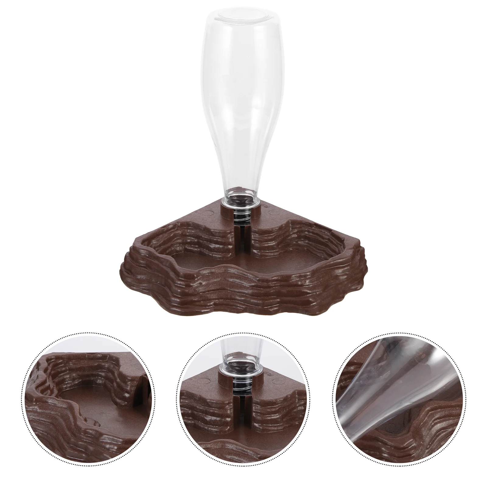 

Crawler Water Dispenser Convenient Tortoise Waterer Reptile Dish Household Small Standing Supply Daily