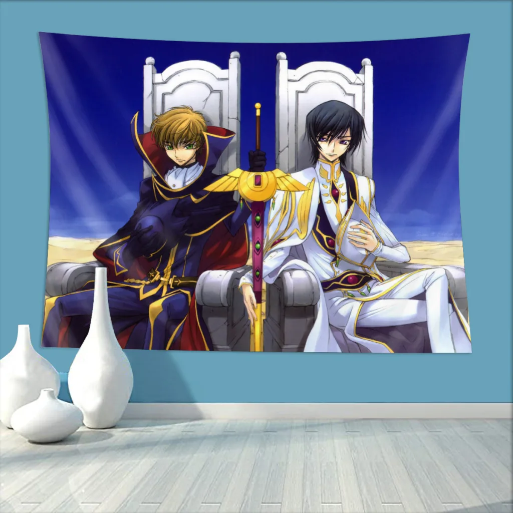 

Рыцарь семь домашний гобелен код Geass Lelouch of the восстание аниме фон висящий Гостиная Декор эстетический пляжный коврик