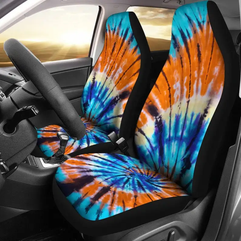 

Car Seat Cover, Tie Dye, Orange Blue Swirl, Car Accessories, Car Covers, Seat Covers, Hippie, Seat Covers For Cars, Multi Colore