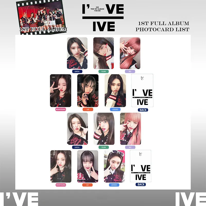 

6pcs IVE Photocard New Albums1’ve IVE Lomo Card Double-sided Yujin Gaeul Wonyoung LIZ Rei Leeseo Postcards Gift For Fans Kpop