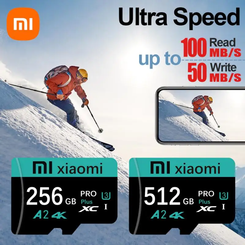 Оригинальная карта памяти Xiaomi 1 ТБ 2 Class 10 Высокоскоростная флэш-карта U3 A2 128 ГБ