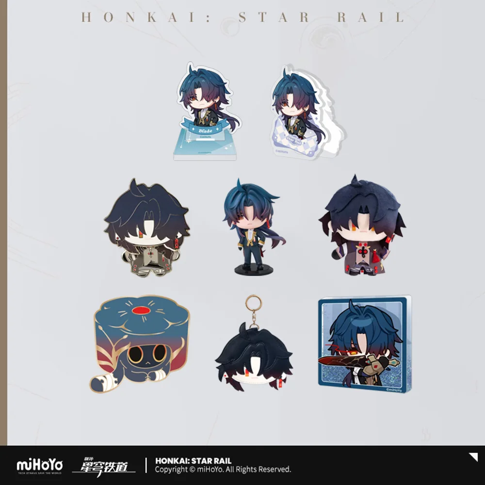 Фото Официальный товар Honkai Star Rail Sunsyea из серии miHoYo Blade, кукла, брошь, цветная доска, фигурка, наклейка на холодильник, карты, билеты №1