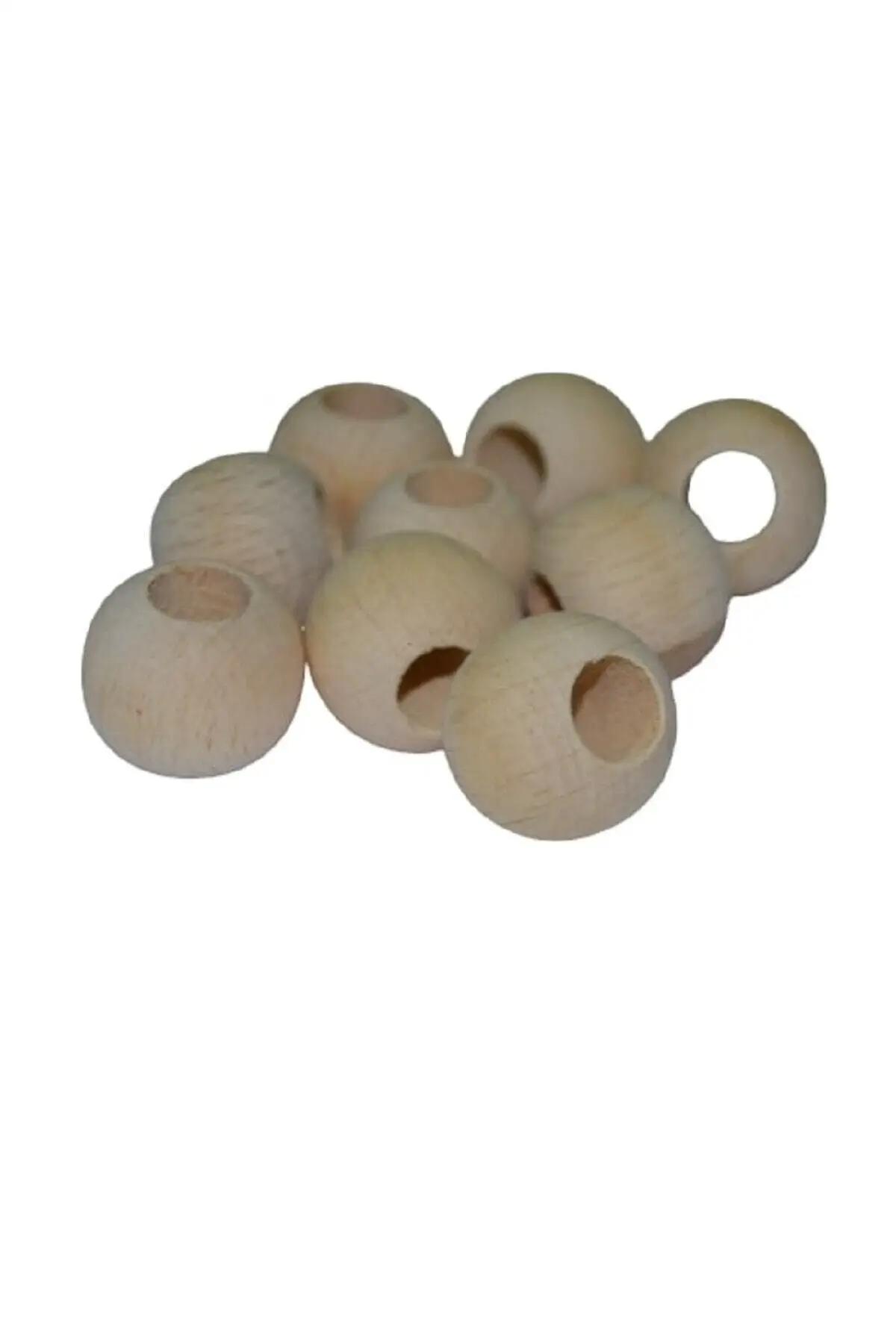 

24 Mm Raw Unprocessed Wood Beads-20 Pcs