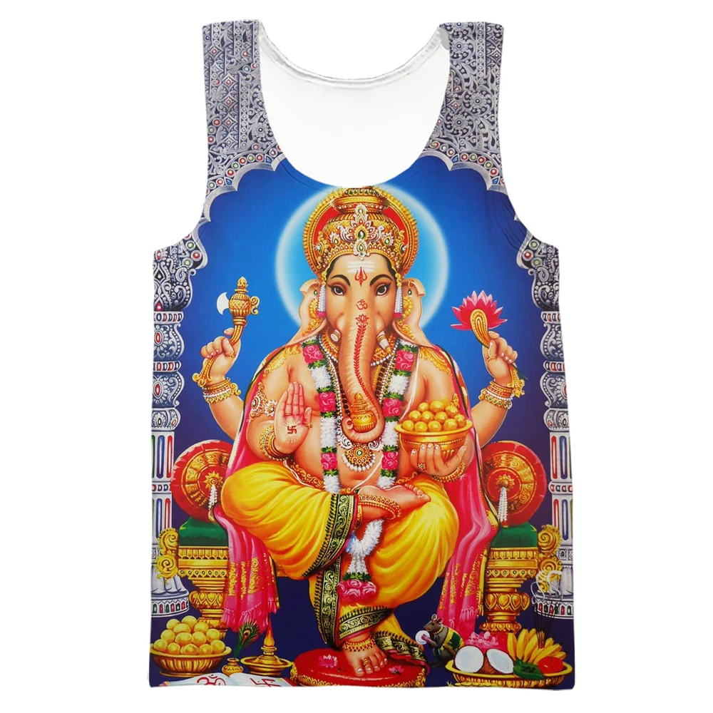 

CLOOCL Ganesha Tank Tops Indian God 3D All Over Printed Vest Fashion Harajuku Mens Vests Sleeveless Gym Clothing Dropshipping