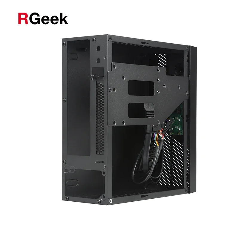 Фото Корпус для ПК RGeek SPCC 0.8mm Mini ITX, горизонтальная/вертикальная установка, с 4xUSB №3