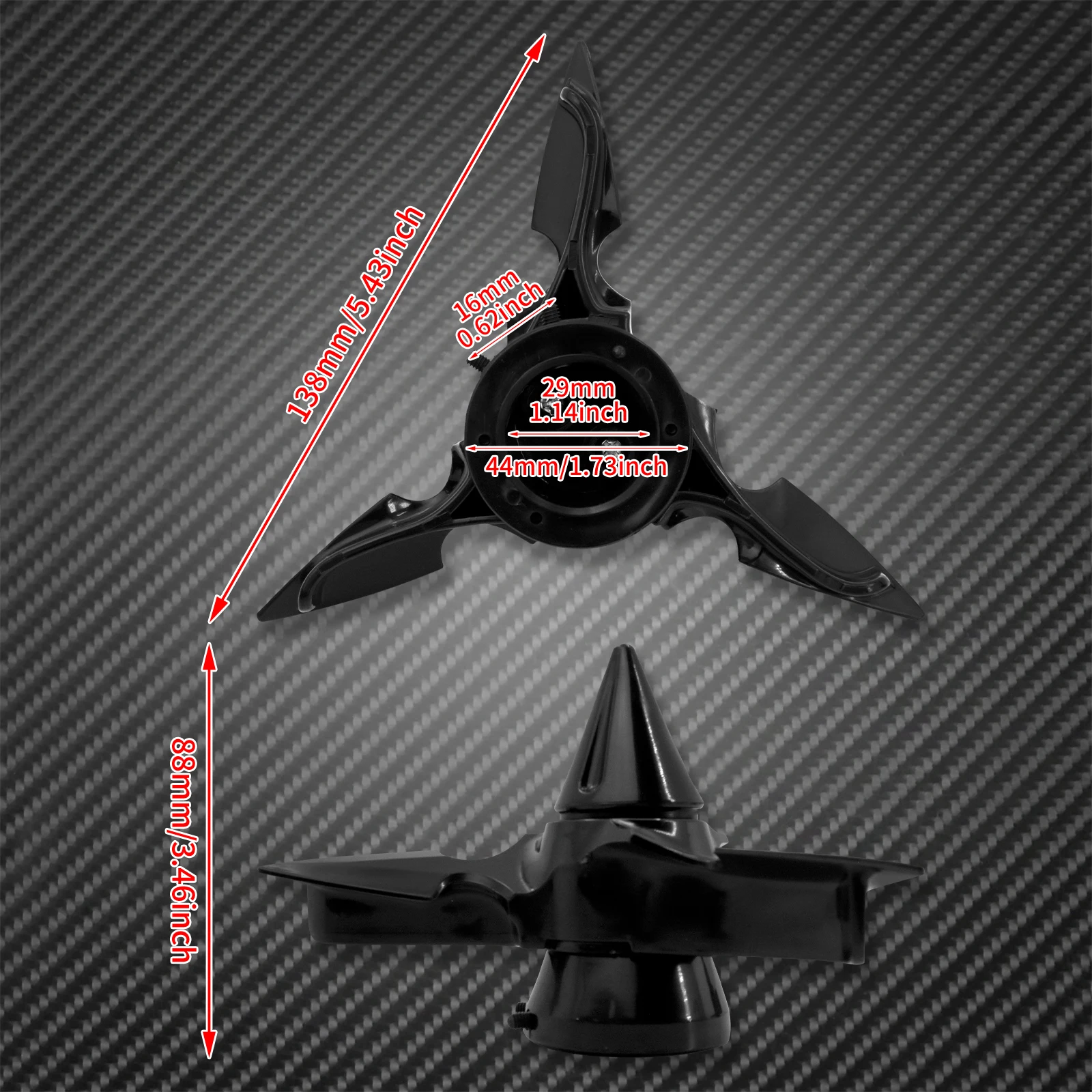 Мотоцикл черный закрученный лезвие спиннинговая ось колпачки 29 5 мм для Harley Touring