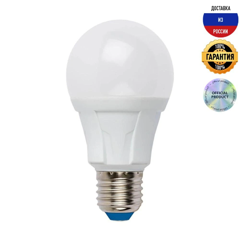 Светодиодная лампа с диммером Uniel E27 12W 6500K матовая LED-A60 / FR DIM PLP01WH UL-00004288 Лампы и освещение лампы светодиодные трубки LED Умный дом LEDы.