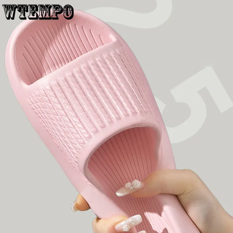 WTEMPO Slippers Non-Slip Flip Flops Sandals Plus Size Soft EVA Indoor Slides Home Thick Platform Bathroom Shoes Dropshipping