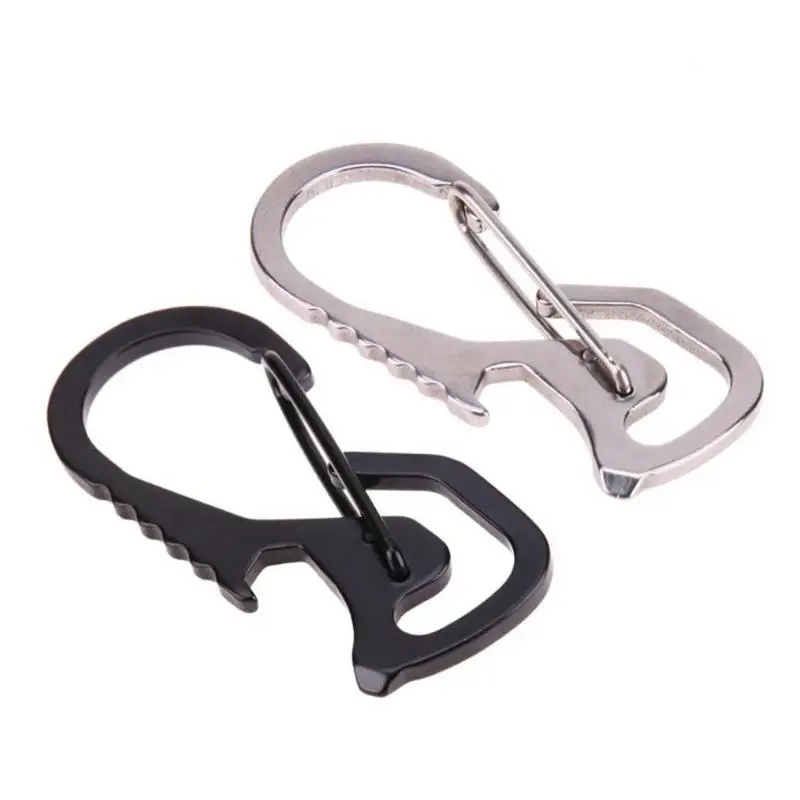 

Climbing Spring Hook Lightweight Locking Carabiner Keychain With Bottle Opener Aluminium Climbing Buckle For Hammocks Camping Ke