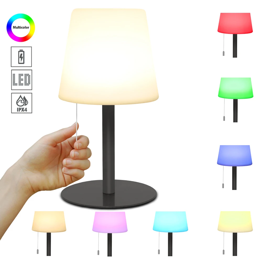

Декоративная светодиодсветодиодный настольная лампа для офиса, спальни, с зарядкой от USB, настольная лампа для чтения с защитой глаз, прикроватный ночник RGB для отеля