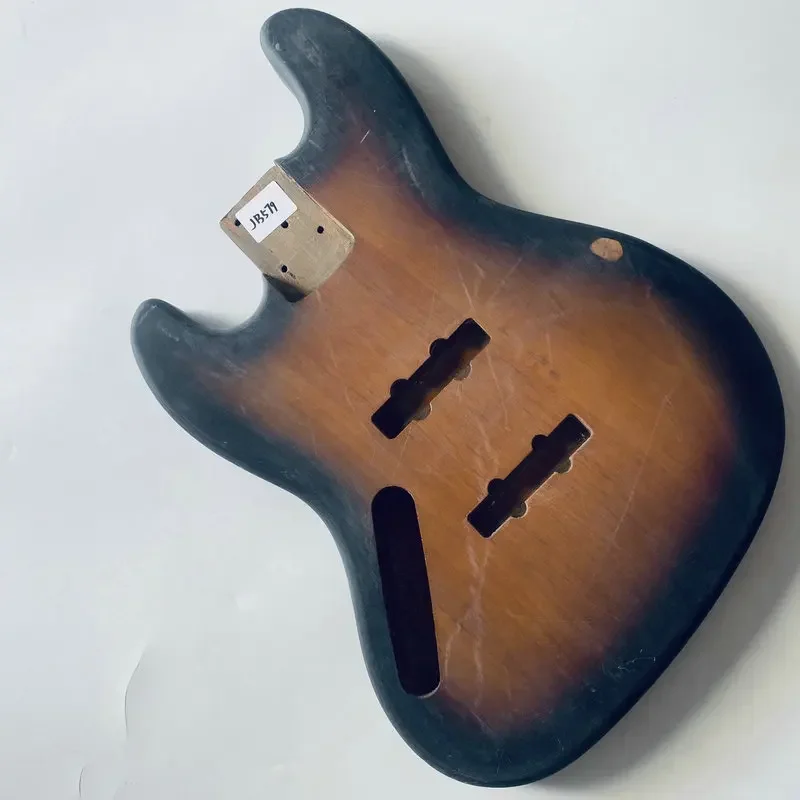 JB579 Корпус джазового баса цвета Sunburst из массива ольхи для замены электрического и