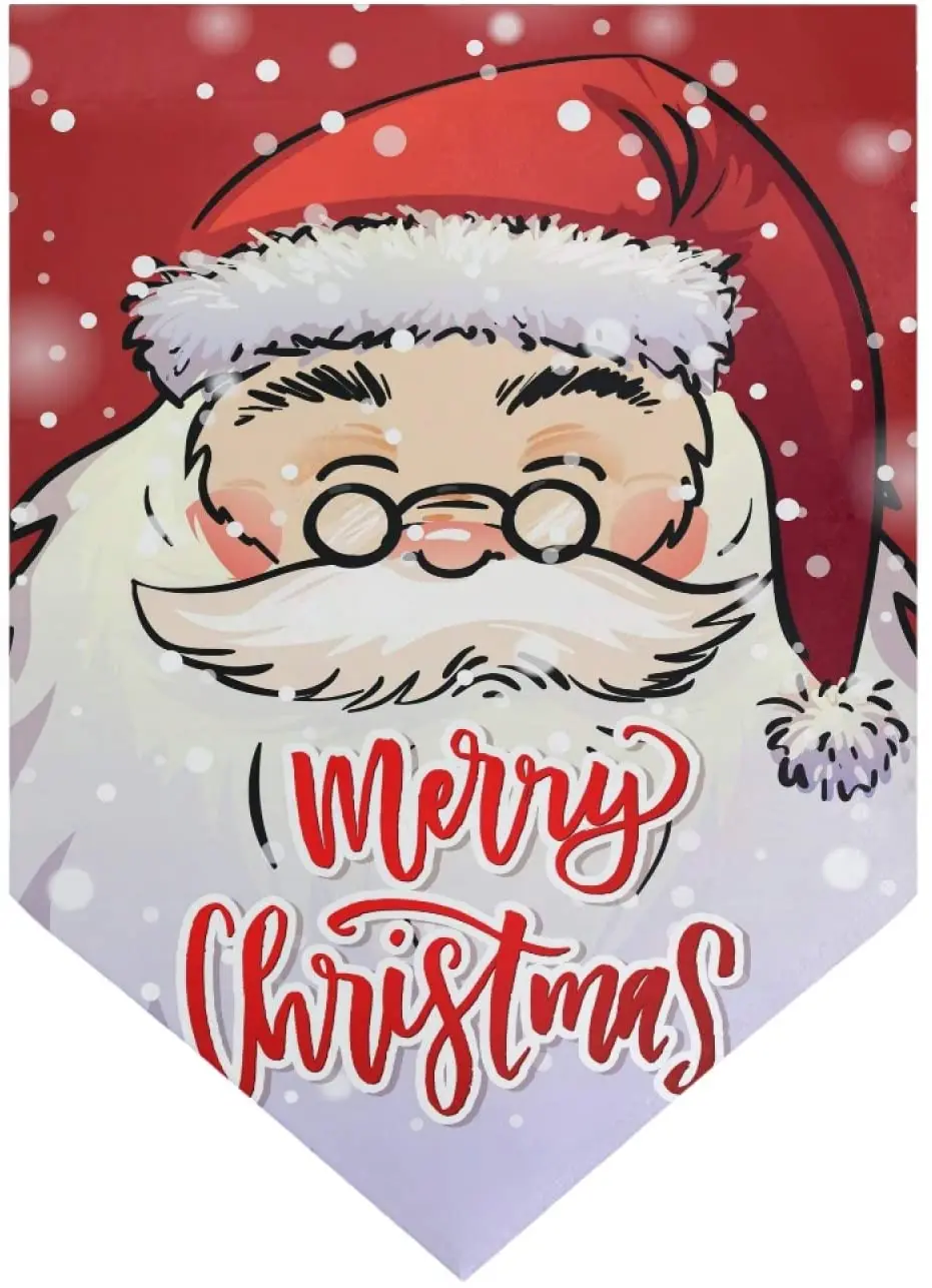 

Christmas Santa Claus Xmas Garden Flag Welcome Home House Flags Double Sided Yard Banner Outdoor Decor Banner for Outside House