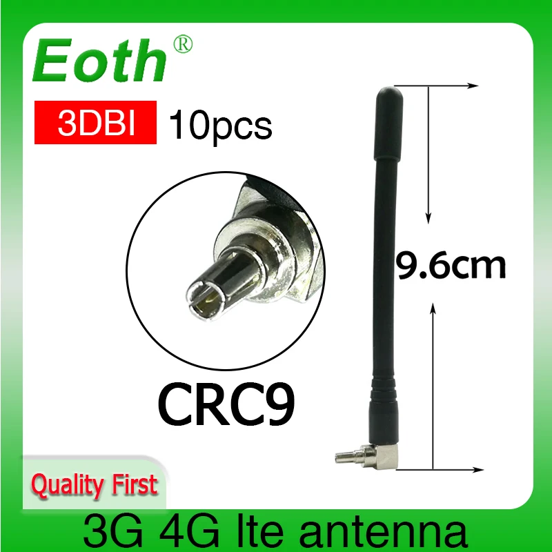 Eoth 10pcs 3G 4G lte antenna 3dbi  CRC9 Connector Plug antenne router external repeater wireless modem antene