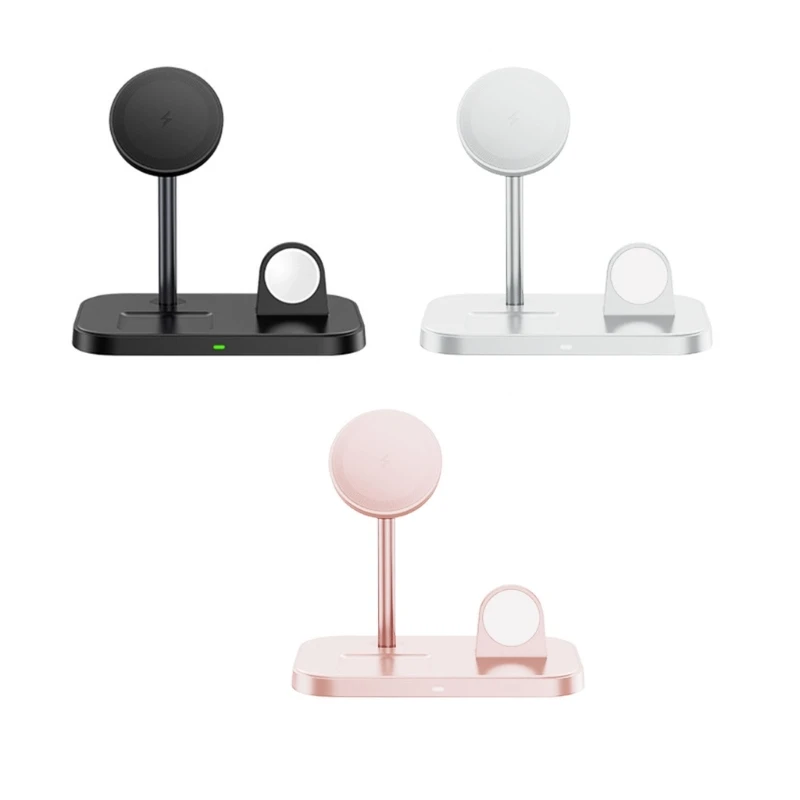 

15W Magnetic Fast Wireless 3 in 1 Charging Dock Station Stand Suitable For 12 13 14 Series Watch 3-8/SE/Ultra JIAN