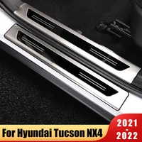 for hyundai tucson nx4 2021 2022 accessories stainless steel car door sill scuff plate pedal guard welcome protector cover trim
