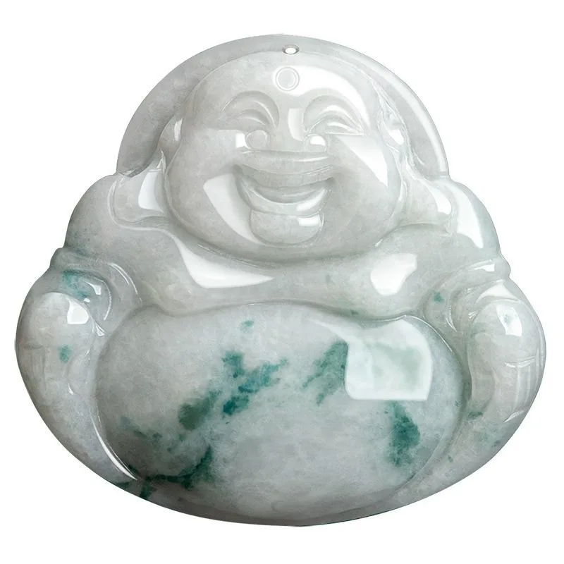 Кулон С Плавающим Цветком Из Натурального Жадеита Большой Живот Дизайн Будды