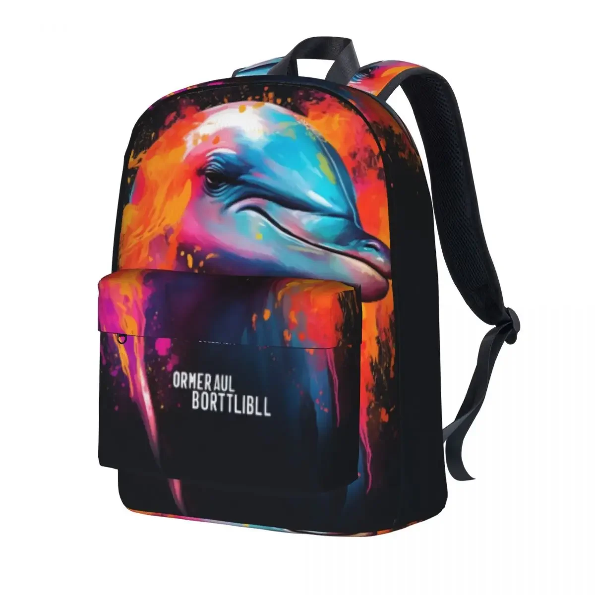 

Рюкзак с дельфином и головой животного, рюкзаки для учеников из полиэстера, дышащие забавные школьные ранцы, рюкзак