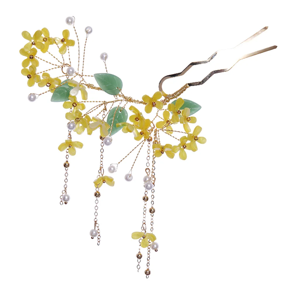 

Osmanthus Tassel Hairpin Accessories Women Chopsticks Chinese Ladies Clips Fork