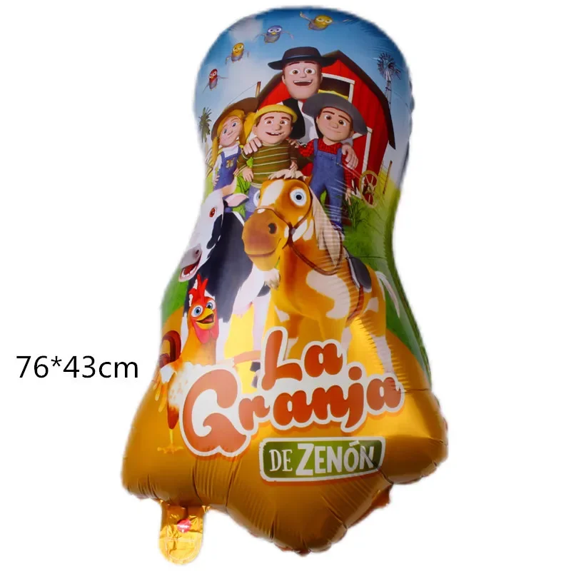 Воздушные шары на день рождения Globos аниме La Granja de ZENON плиссированные молочная