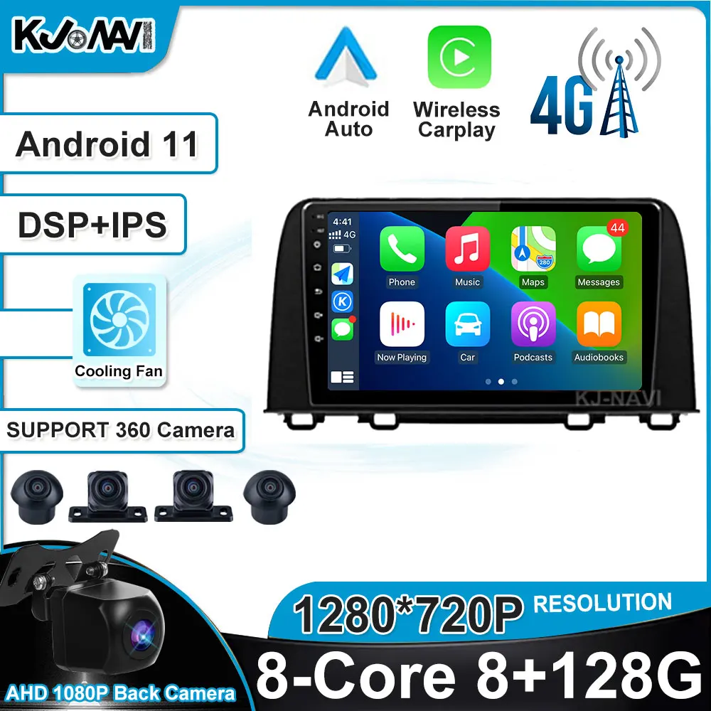 

8G+128G Android 11 For Honda CRV 2017 2018 2019 Car Radio Multimedia Stereo Player WiFi GPS Navigation NO DVD