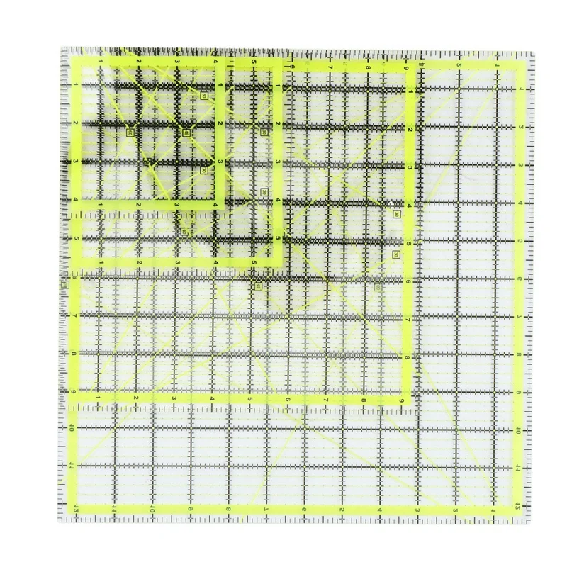 

4PCS Quilting Ruler Square Quilting Ruler Fabric Cutting Ruler Clear Mark Sewing Ruler For Quilting And Sewingcrafting