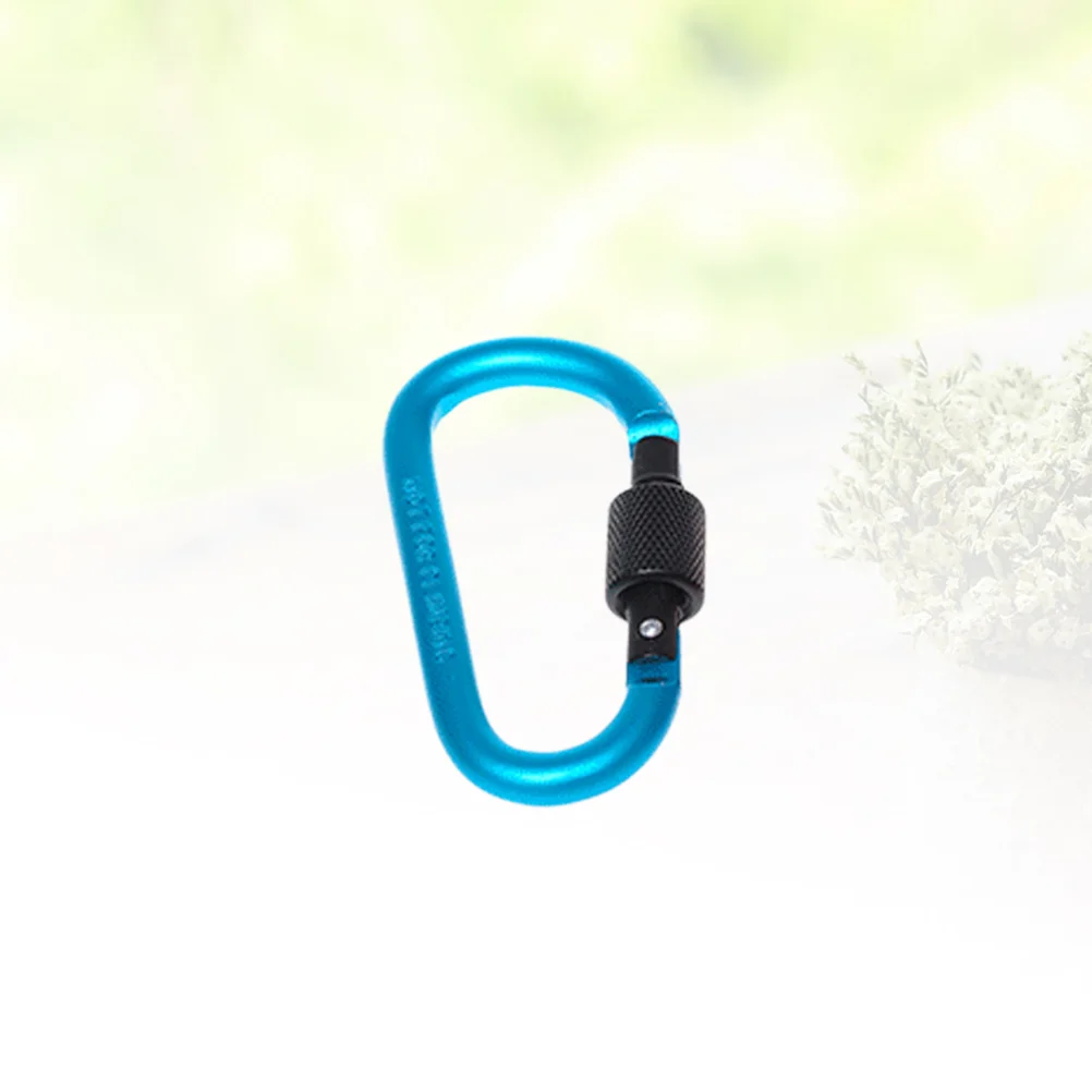 

Aluminum Alloy D-ring Locking Carabiner Carabiner Clip Hook with Lock Door Hook Adhesive Hooks Multifunctional Keychain