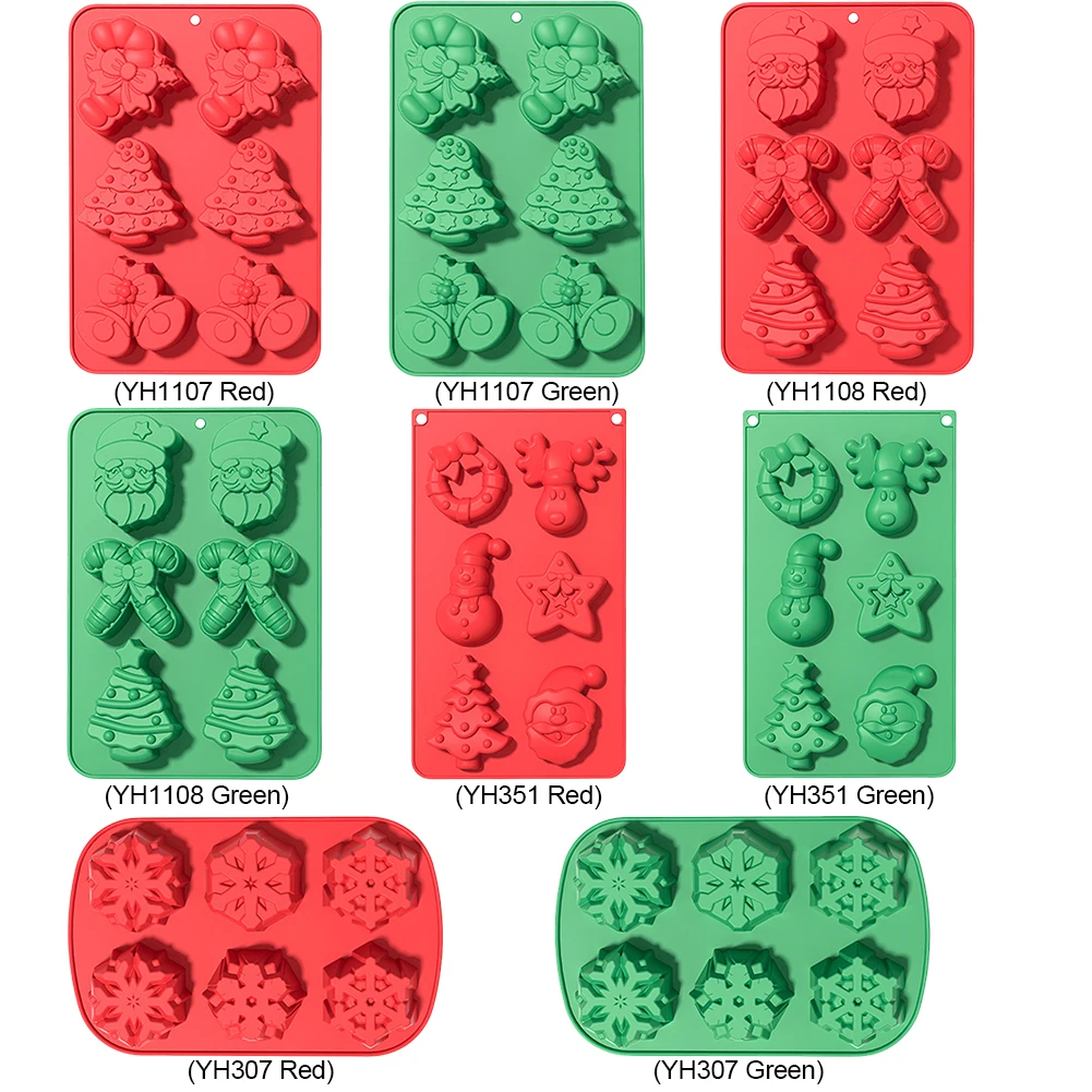 Рождественская силиконовая форма для выпечки антипригарная шоколада 3D