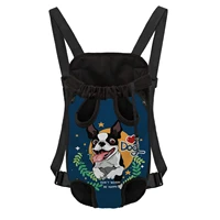 cartoon dog pattern small pet chest backpack portable dog carriers bag outdoor travel mochila para perro cat puppy trasportino