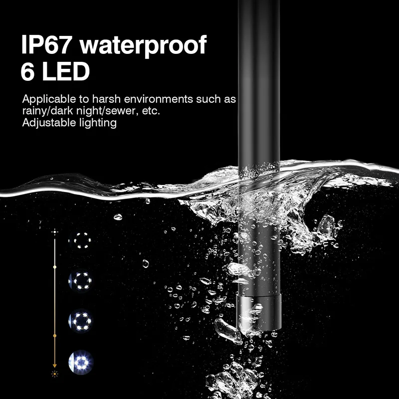 Цифровой Бороскоп с двумя объективами 1080P 4 5 дюйма IPS ЖК-дисплей | Безопасность и