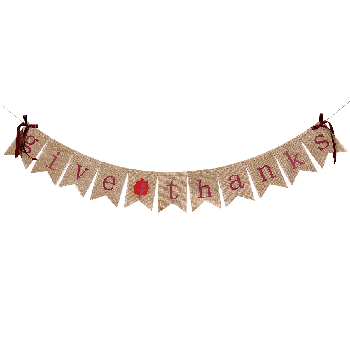 

1Set Banner Exquisite Burlap Thanksgiving Bunting Thanksgiving Banner for Party