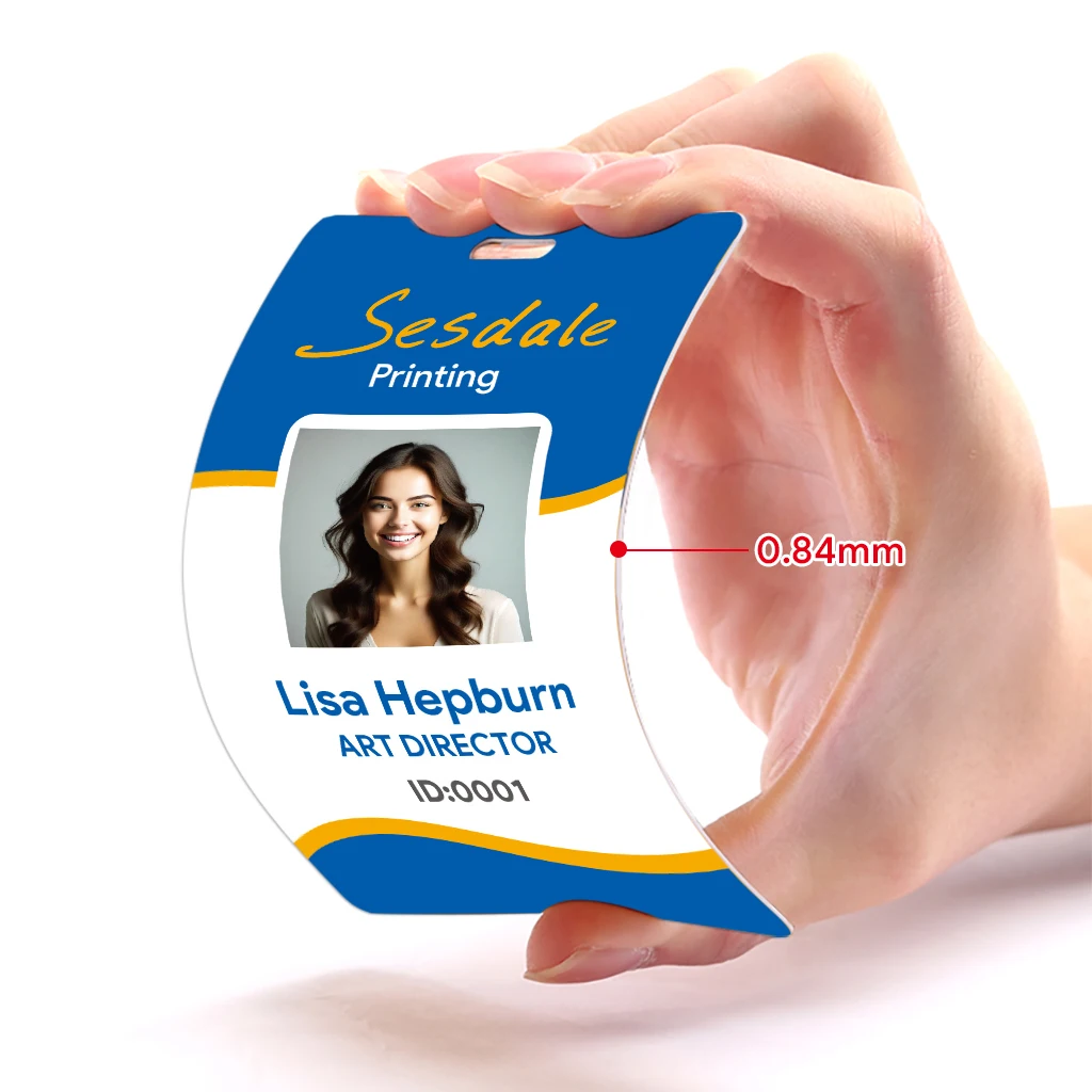 

Изготовленный на заказ бейдж для удостоверения личности сотрудника, двусторонний с именем, логотипом, уникальное решение для удостоверения личности с фото, пластиковая ПВХ-карта для удостоверений личности