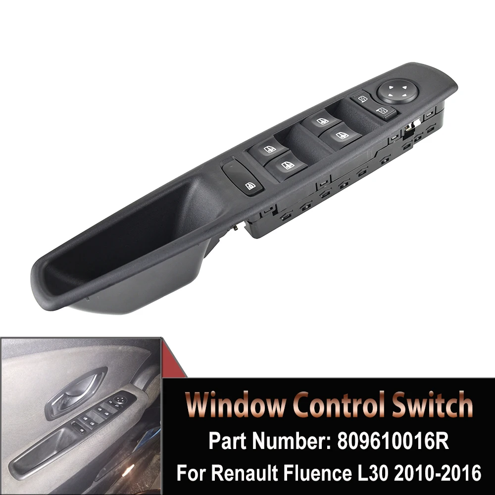 

13 Pins Power Master Window Lifter Control Switch Button For Renault Megane MK3 2008 2009 2010-2016 OEM# 80961-0016R 809610016R