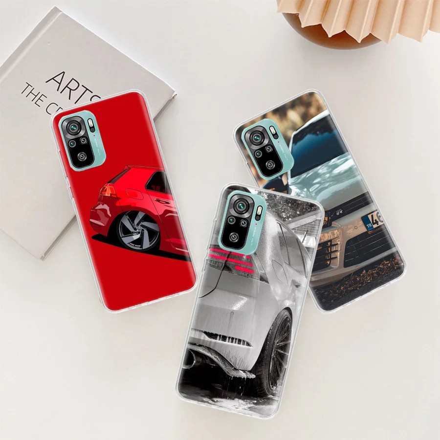 Sport Car Golf 7 Phone Case For Xiaomi Poco X6 X5 X4 F4 GT X3 NFC F6 Pro 5G M5 M5S M4 M3 Mi F5 F3 F2 F1 Clear Cover Coque TPU Ca