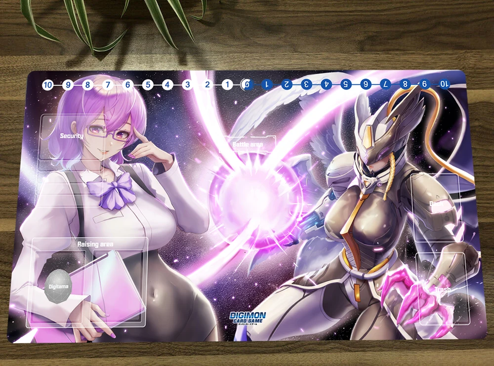 

Digimon Playmat Mastemon Mikagura Mirei Trading Card Game Mat DTCG CCG Mat Mouse Pad Mousepad Table Gaming Play Mat Free Bag